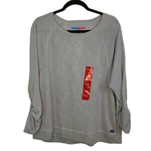 NWT Tommy Hilfiger Sport Women's Size XL Gray Lightweight Activewear Top Workout